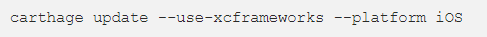 Carthage install for iOS platform