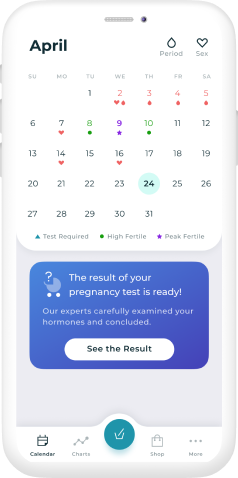 The Calendar Screen of Mobile App